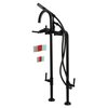 Aqua Vintage CCK8100DKL Freestanding Tub Faucet with Supply Line, Stop Valve, Matte Black CCK8100DKL